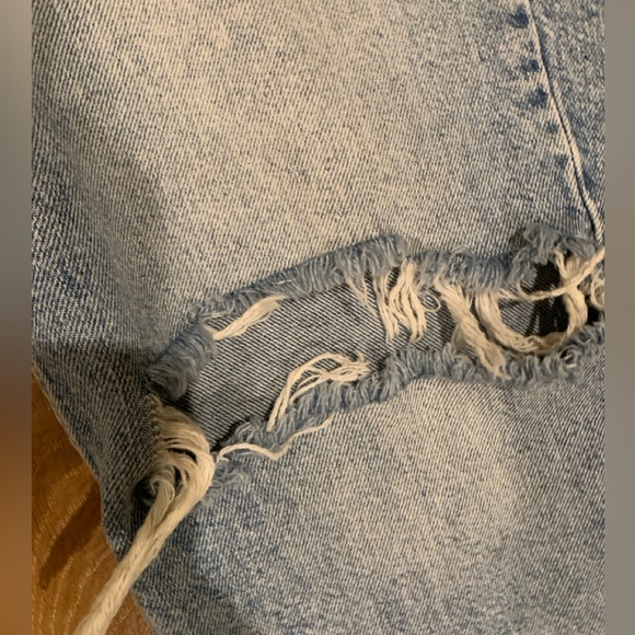 Free People- We The Free | Wide Leg Distressed Light Wash Jeans | Sz 30 Trending - Picture 4 of 10